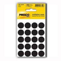 Etiqueta Bola Pimaco 19mm Preto