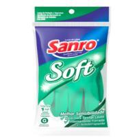 Luva Soft Sanro Grande 2838 Multiuso Verde