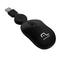 Mouse Usb Multilaser Mo205 Retratil Mini Preto