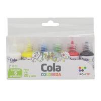 Cola Colorida 20gr Leoeleo 6 Unidades