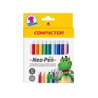 Caneta Hidrog Compactor Neon Pen 12 Cores 15831-9 Mirin